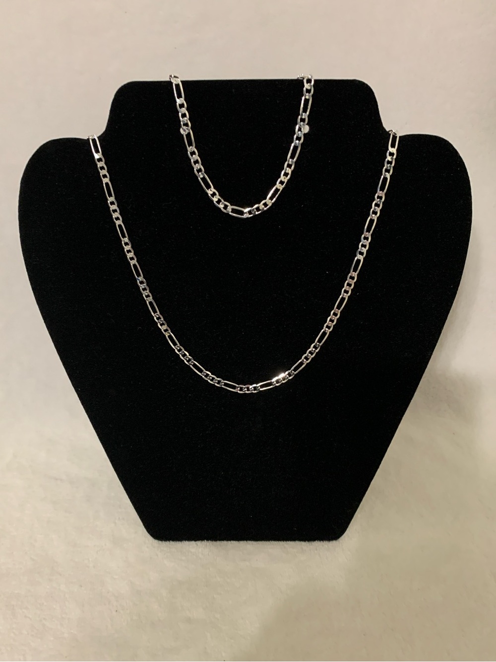 925 Sterling Silver Paperclip Chain Necklace & Bracelet Set